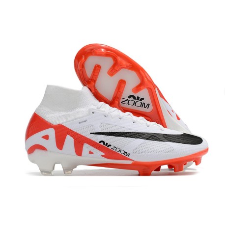 Scarpe Nike Zoom Mercurial Superfly 9 Elite FG Bianco Cremisi Vivace Nero