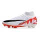 Scarpe Nike Zoom Mercurial Superfly 9 Elite FG Bianco Cremisi Vivace Nero