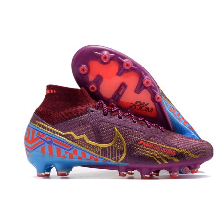 Nike Zoom Mercurial Superfly IX Elite AG KM Barbabietola Scuro Mtlc Vivid Oro