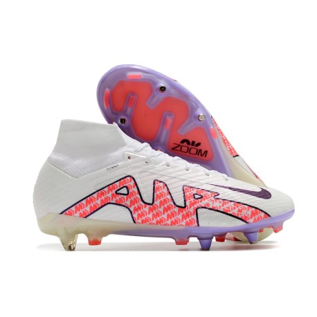 Nike Zoom Mercurial Superfly 9 Elite Sg-Pro Ac Bianco Off Noir Latte Di Cocco