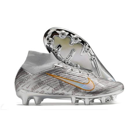 Nike Zoom Mercurial Superfly IX Elite AG Argento Oro