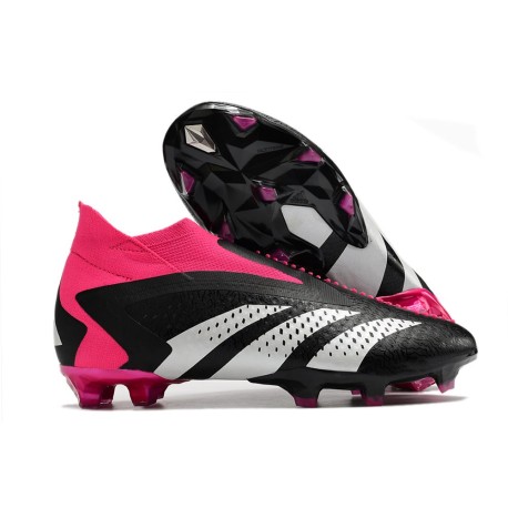 adidas Predator Accuarcy + FG Scarpa Nero Core Bianco Rosa Shock Team