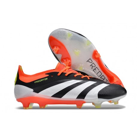 Scarpe adidas Predator Elite FG Nero Core Bianco Rosso Solare