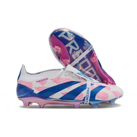 adidas Predator Elite Tongue FG Bianco Blu Rosa