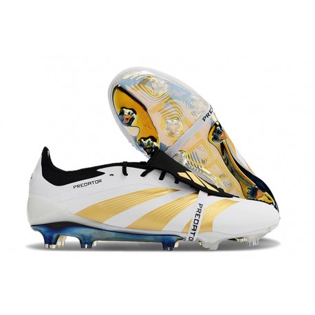 Scarpe adidas Predator 24 Elite FT FG Ftwr Bianco Oro Met