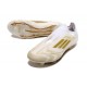Adidas F50 Ellite Senza Lacci FG Ftwr Bianco Oro Met Ftwr Bianco