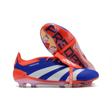 Scarpe adidas Predator 24 Elite FT FG Blu Bianco Rosso