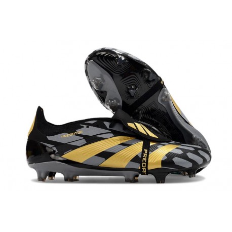 adidas Predator 24 Elite Tongue FG Nero Core Oro Met