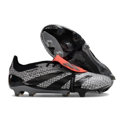 adidas Predator 24 Elite Tongue FG Nero Grigio Rosso