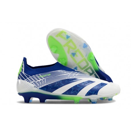 adidas Predator Elite Senza Lacci FG Bianco Blu