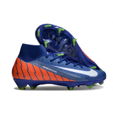 Nike Zoom Mercurial Superfly 10 Elite FG Blu Arancio Bianco