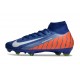 Nike Zoom Mercurial Superfly 10 Elite FG Blu Arancio Bianco