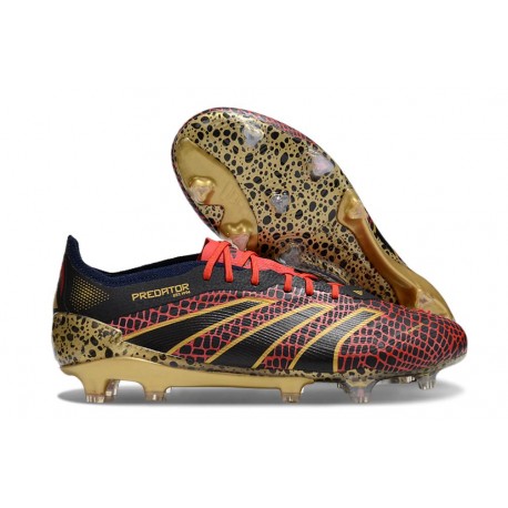 Scarpe adidas Predator Elite FG Rosso Oro Nero