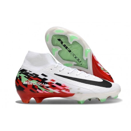 Scarpe Nike Mercurial Superfly X Elite FG Bianco Rosso Nero