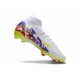 Scarpe Nike Mercurial Superfly X Elite FG Bianco Giallo Viola Rosso
