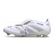 Adidas Predator Elite Foldover Tongue FG Bianco Argento Metallico Royal Acceso