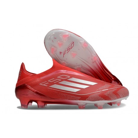 Adidas F50 Ellite Senza Lacci FG Rosso Argento
