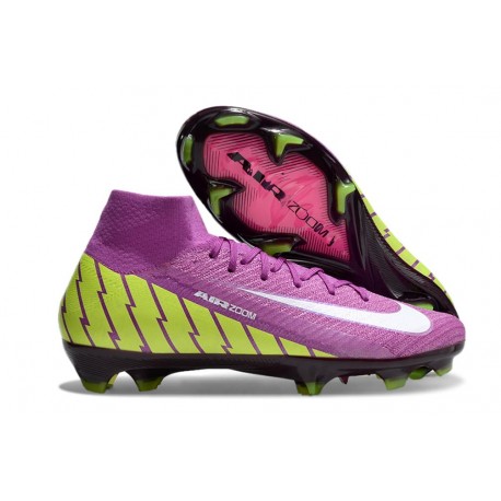 Scarpe Nike Mercurial Superfly X Elite FG Viola Giallo Bianco