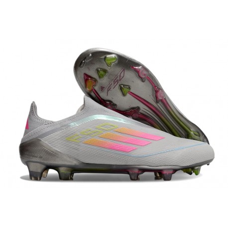 Adidas F50 Ellite Senza Lacci FG Grigio Rosa