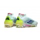 Adidas F50 Ellite Mid FG Almost Blu Semi Blu Lucido Semi Giallo Solare