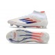 Scarpe Adidas F50 Ellite Mid FG Ftwr Bianco Rosso Solare Blu Lucido