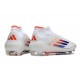 Scarpe Adidas F50 Ellite Mid FG Ftwr Bianco Rosso Solare Blu Lucido