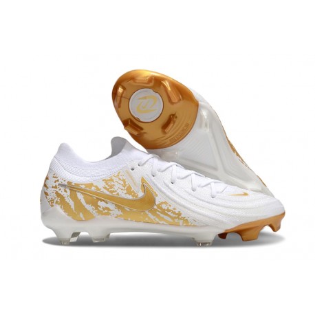 Nike Phantom Luna II Elite L FG Bianco Oro