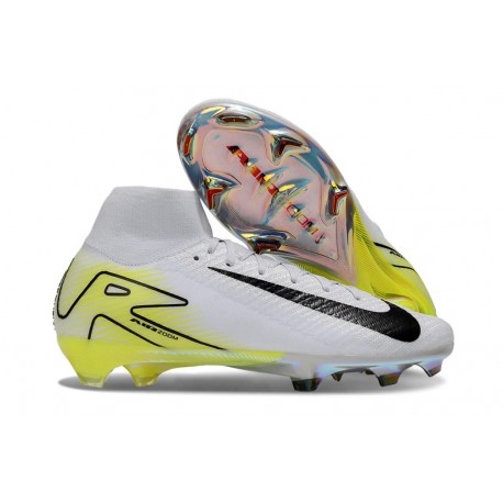 Nike Zoom Mercurial Superfly 10 Elite FG Bianco Nero Giallo