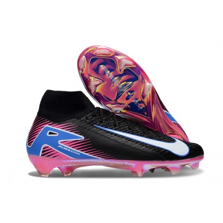 Nike Zoom Mercurial Superfly 10 Elite FG Nero Bianco Blu Rosa