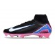 Nike Zoom Mercurial Superfly 10 Elite FG Nero Bianco Blu Rosa