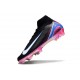 Nike Zoom Mercurial Superfly 10 Elite FG Nero Bianco Blu Rosa