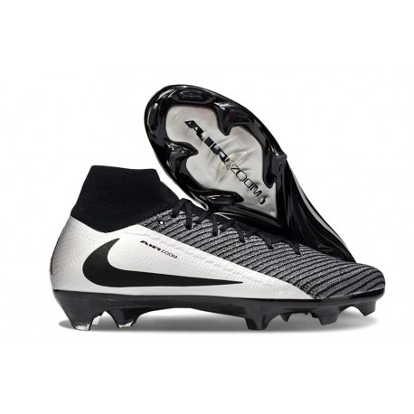 Nike Zoom Mercurial Superfly 10 Elite FG Nero Argento
