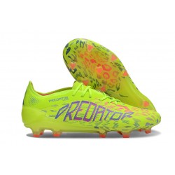 adidas Predator Elite FG 2025 Limone Lucido Rosa Lucido Blu Fusion