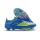Scarpe adidas F50 + Laceless FG MESSI Team Blu Royal Giallo Solare Semi Blu Burst