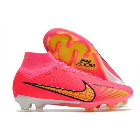 Nike Air Zoom Mercurial Superfly 9 Elite FG Rosa Giallo
