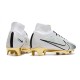 Nike Air Zoom Mercurial Superfly 9 Elite FG Bianco Oro